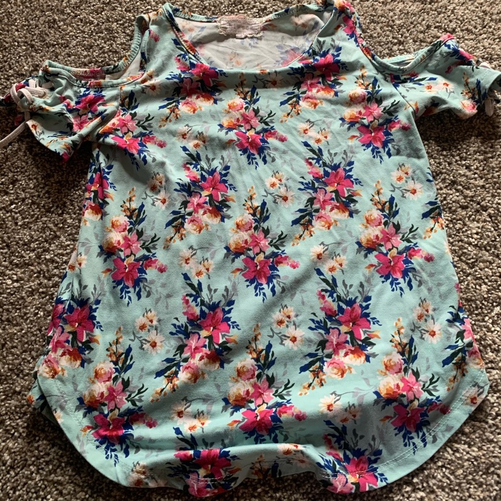 Youth blue floral top